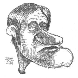 21x21cm Tegning - Fantasy Male Portrait 1