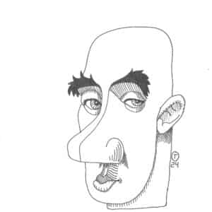 21x21cm Tegning - Fantasy Male Portrait 11