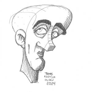 21x21cm Tegning - Fantasy Male Portrait 12