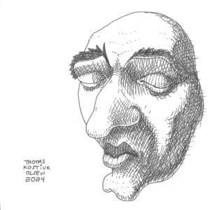 21x21cm Tegning - Fantasy Male Portrait 4