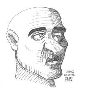 21x21cm Tegning - Fantasy Male Portrait 6