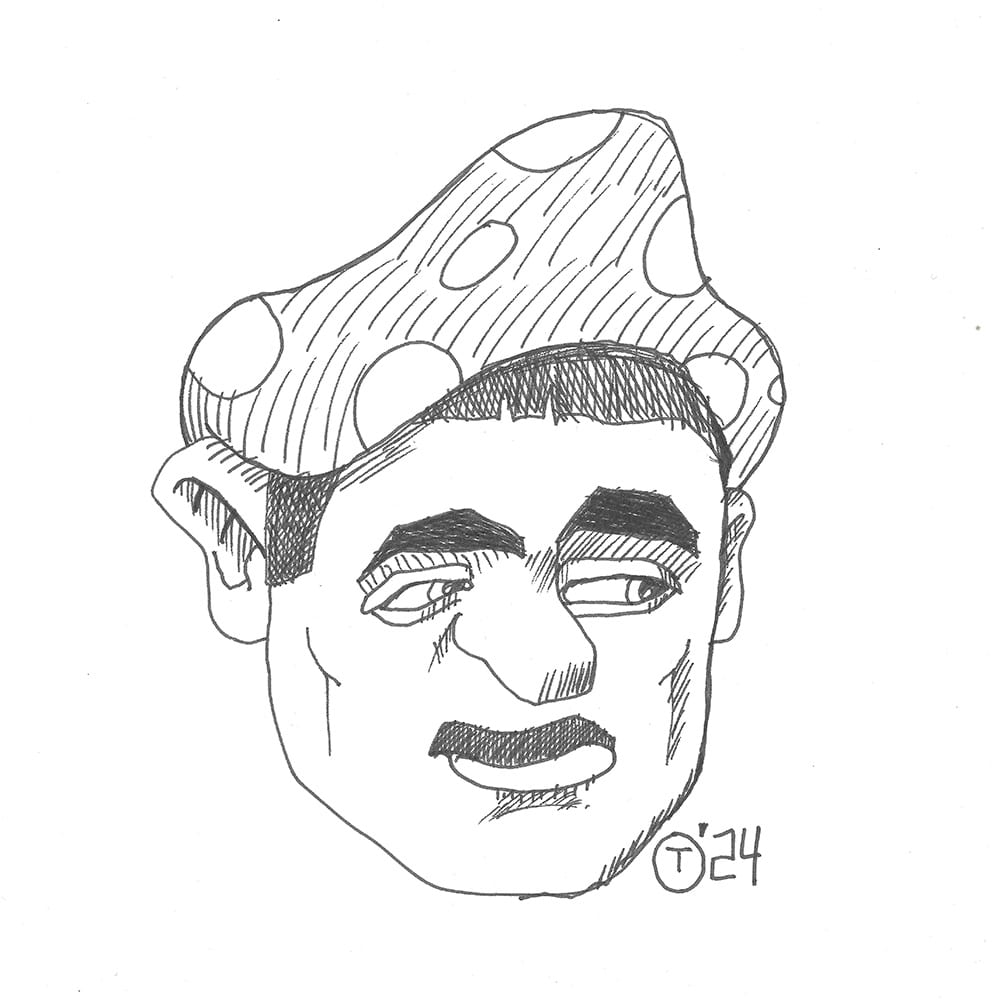 21x21cm Tegning - Fantasy Male Portrait 8
