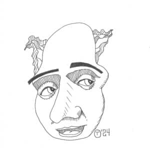 21x21cm Tegning - Fantasy Male Portrait 9