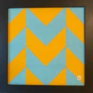 20x20cm Akryl Maleri - Abstrakt 1b