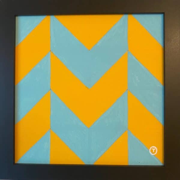 20x20cm Akryl Maleri - Abstrakt 1b