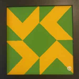 20x20cm Akryl Maleri - Abstrakt 1d