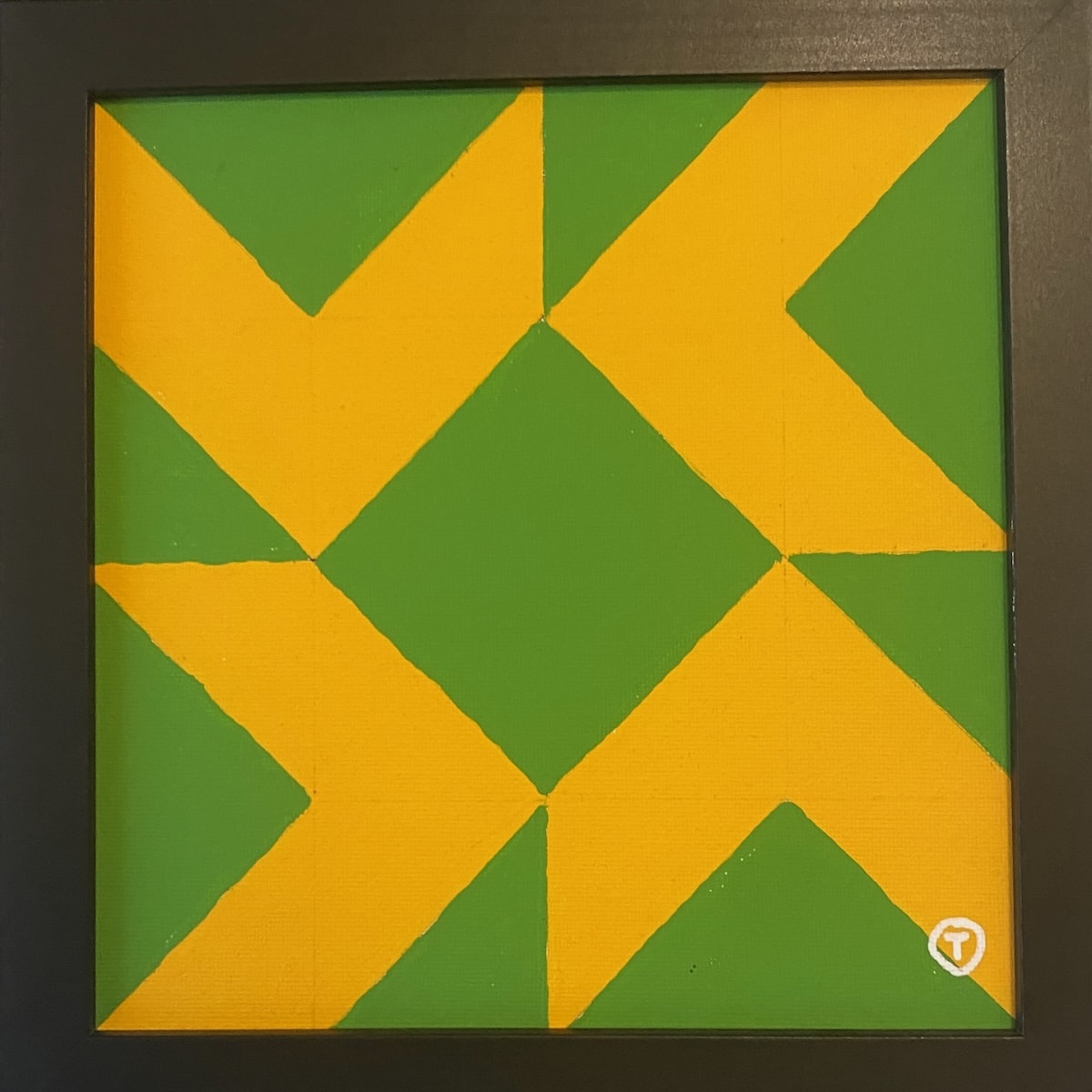 20x20cm Akryl Maleri - Abstrakt 1d