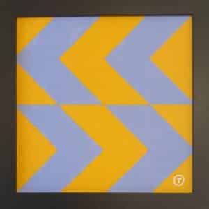 20x20cm Akryl Maleri - Abstrakt 1e