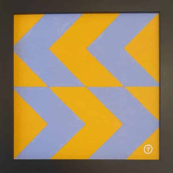 20x20cm Akryl Maleri - Abstrakt 1e