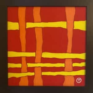 20x20cm Tusj - Abstrakt 2e