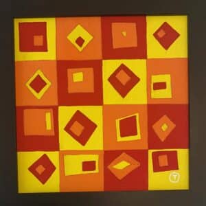 20x20cm Tusj - Abstrakt 4a