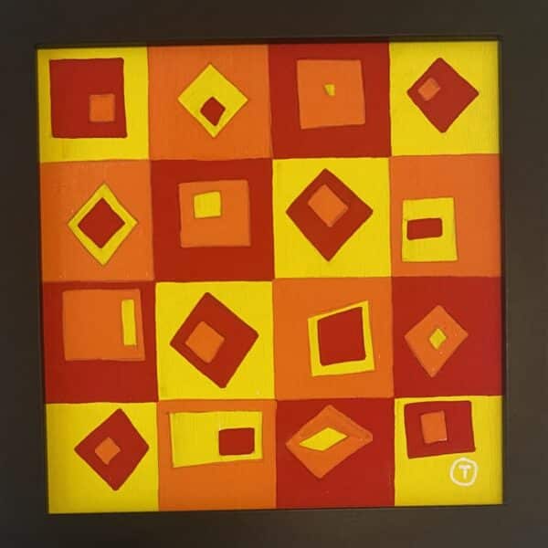 20x20cm Tusj - Abstrakt 4a