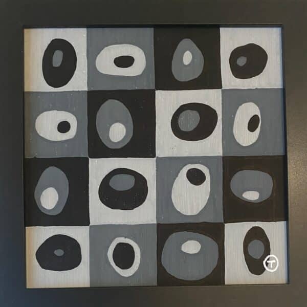 20x20cm Tusj - Abstrakt 4c