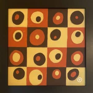 20x20cm Tusj - Abstrakt 4e