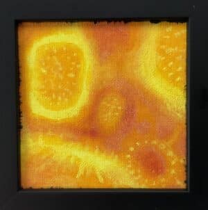 10x10cm Akryl Maleri - Orange