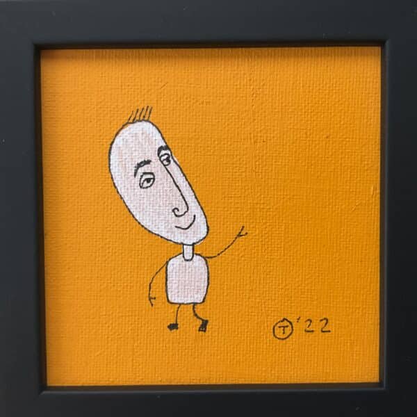 10x10cm Akryl Maleri - Hallo