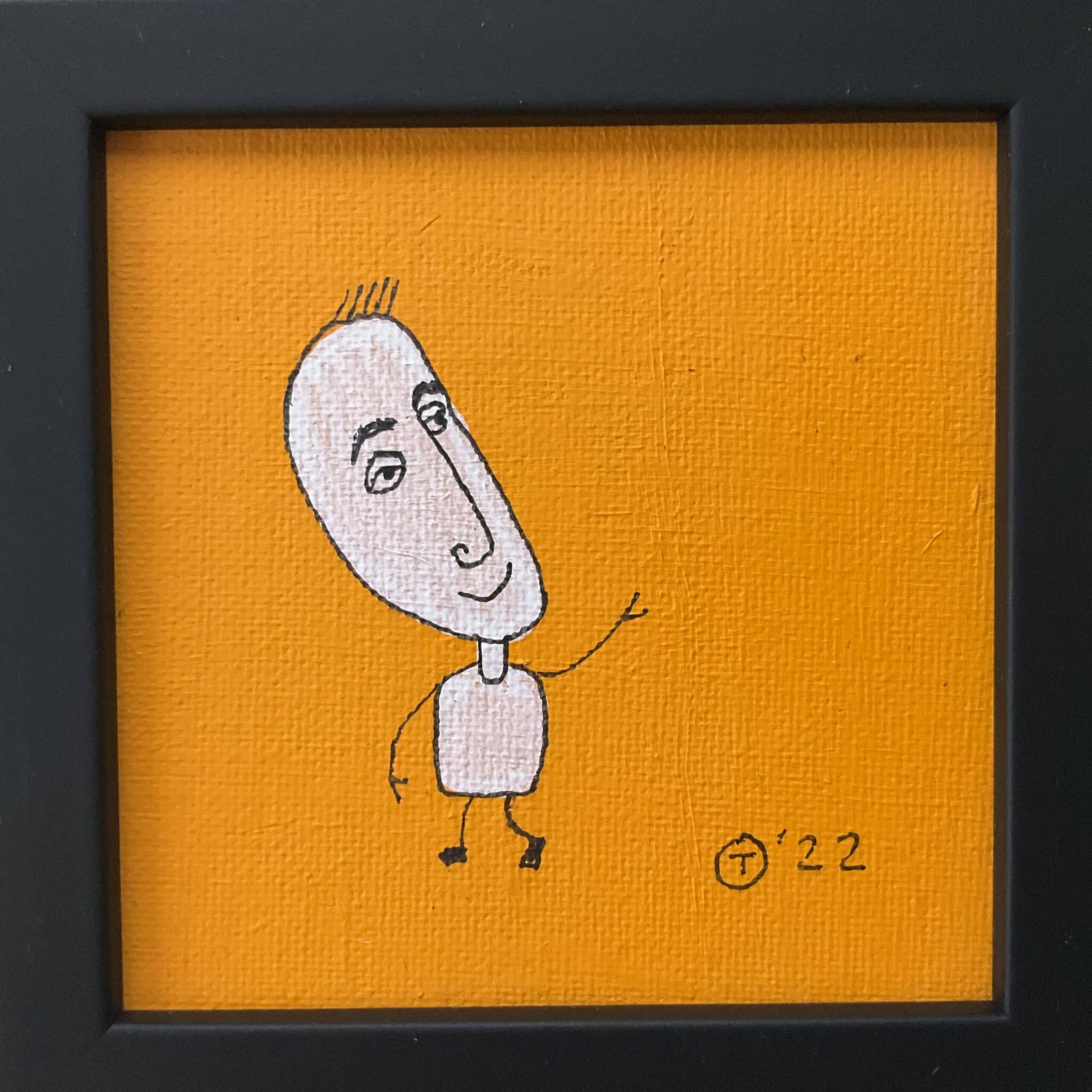 10x10cm Akryl Maleri - Hallo