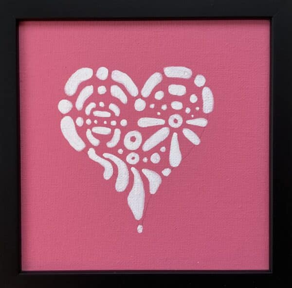 15x15cm Tusj - Hjerte 2