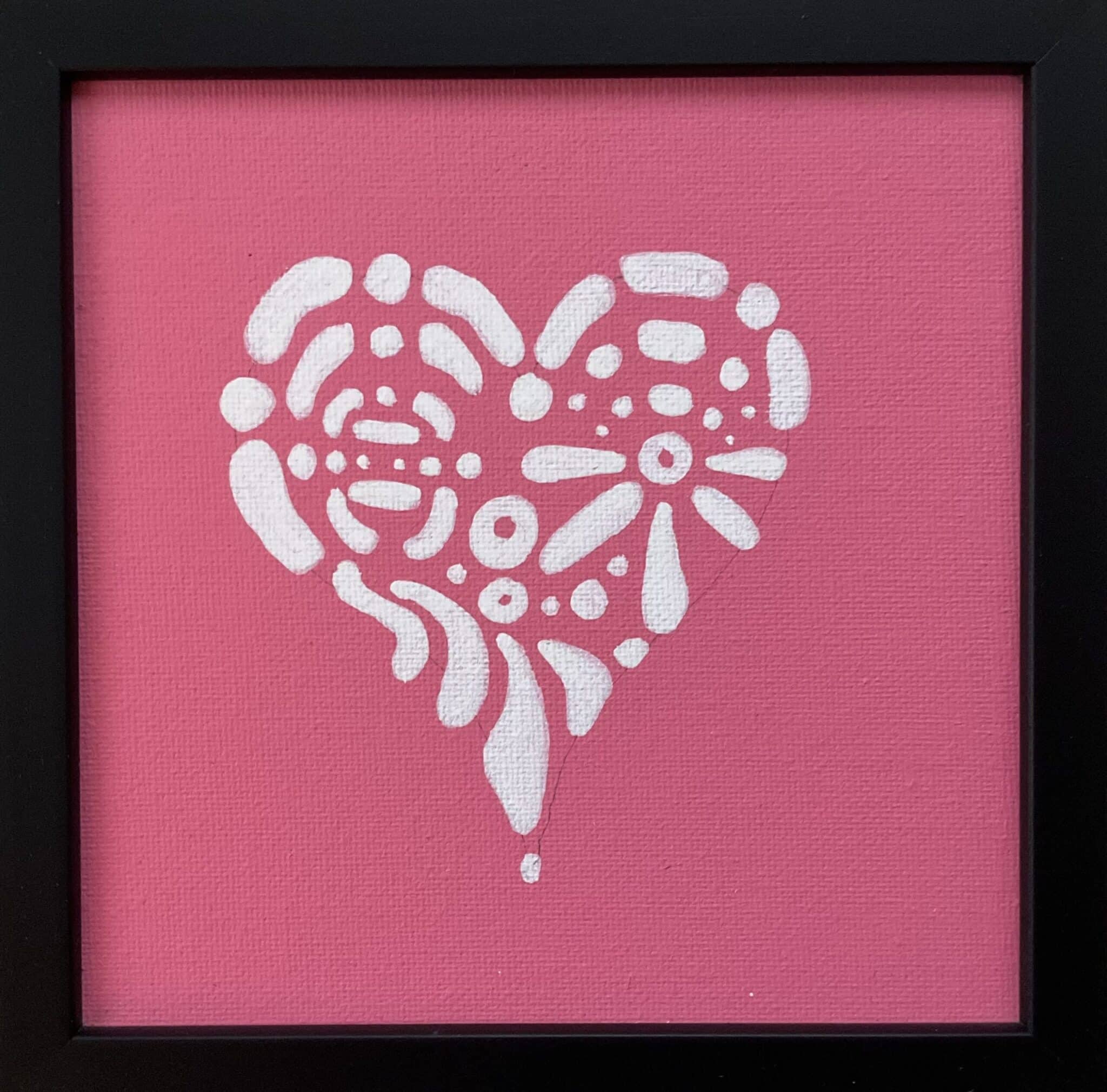 15x15cm Tusj - Hjerte 2