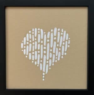 15x15cm Tusj - Hjerte 4