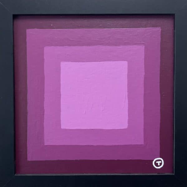 20x20cm Akryl Maleri - Abstrakt 3a