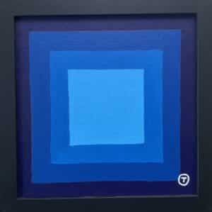 20x20cm Akryl Maleri - Abstrakt 3d