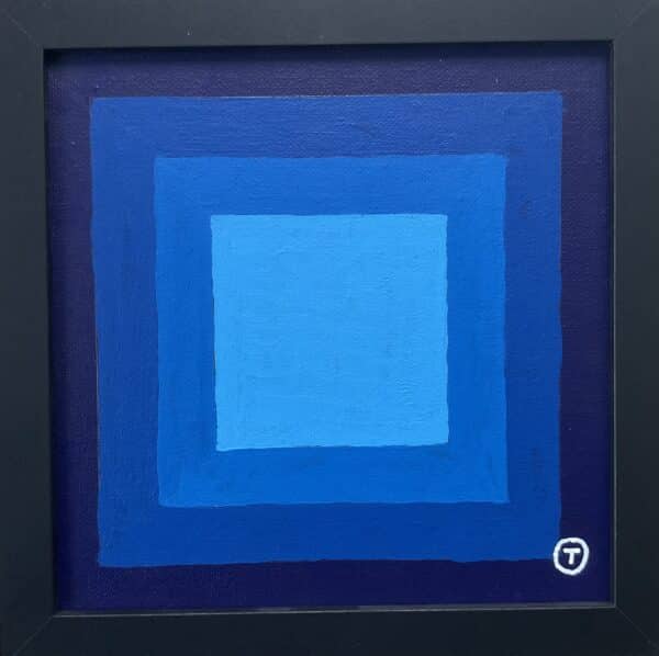 20x20cm Akryl Maleri - Abstrakt 3d