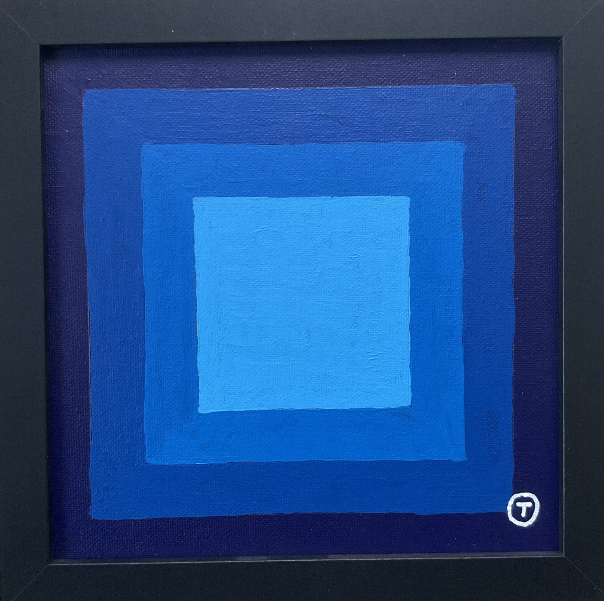 20x20cm Akryl Maleri - Abstrakt 3d