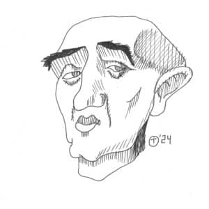 21x21cm Tegning – Fantasy Male Portrait 13