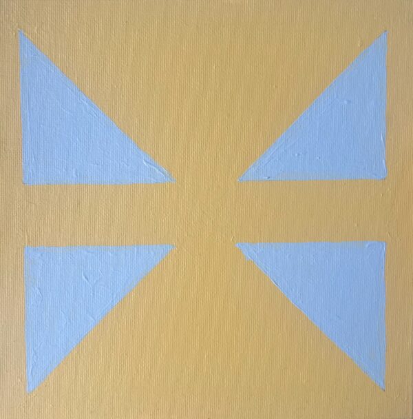 20x20cm Akryl Maleri - Lyseblått Symbol