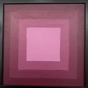 30x30cm Akryl Maleri - Burgunder Kvadrater