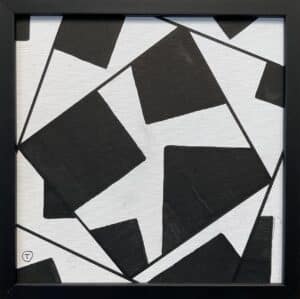 20x20cm Tusj - Sort hvitt Hardedge