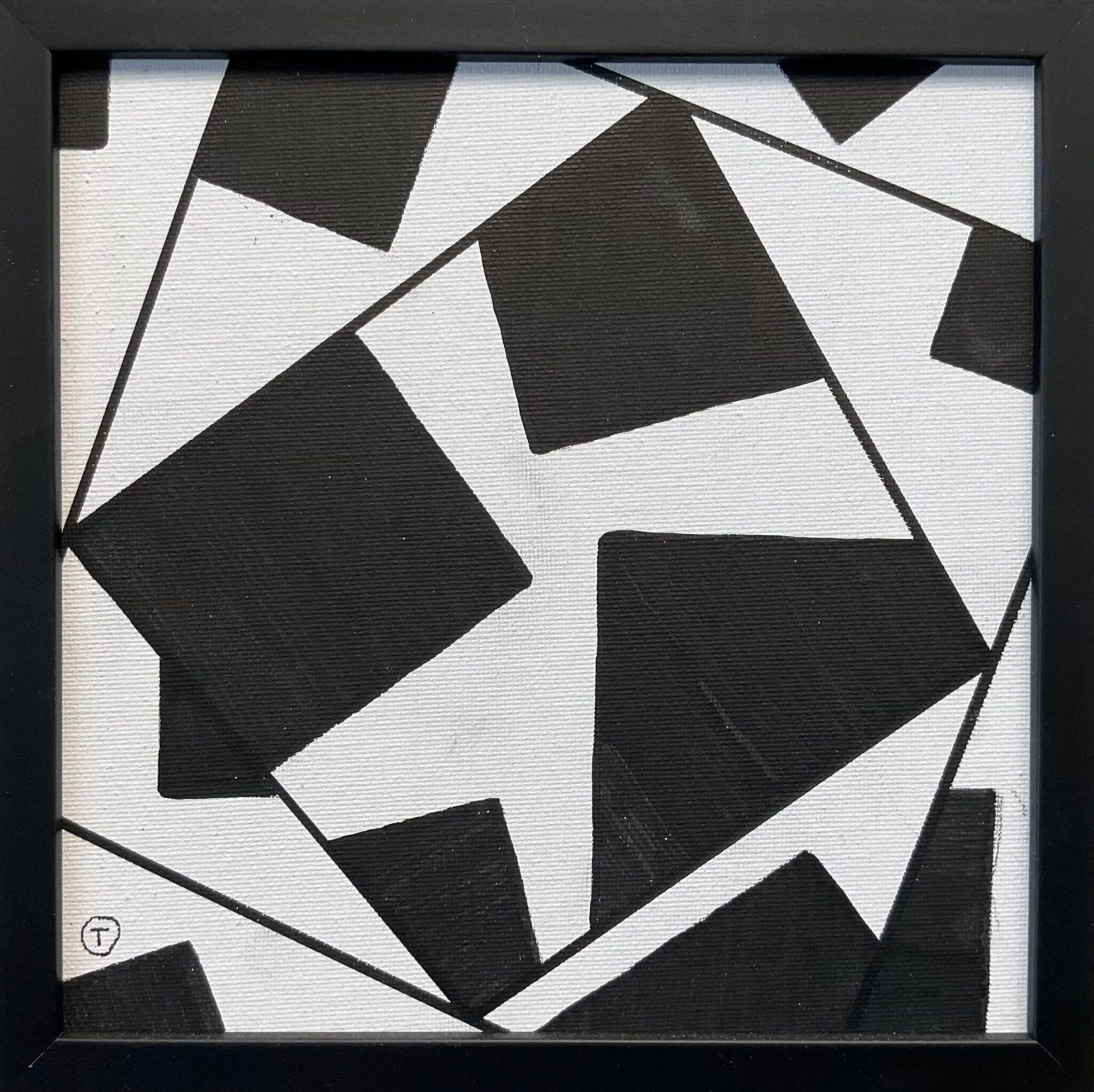 20x20cm Tusj - Sort hvitt Hardedge