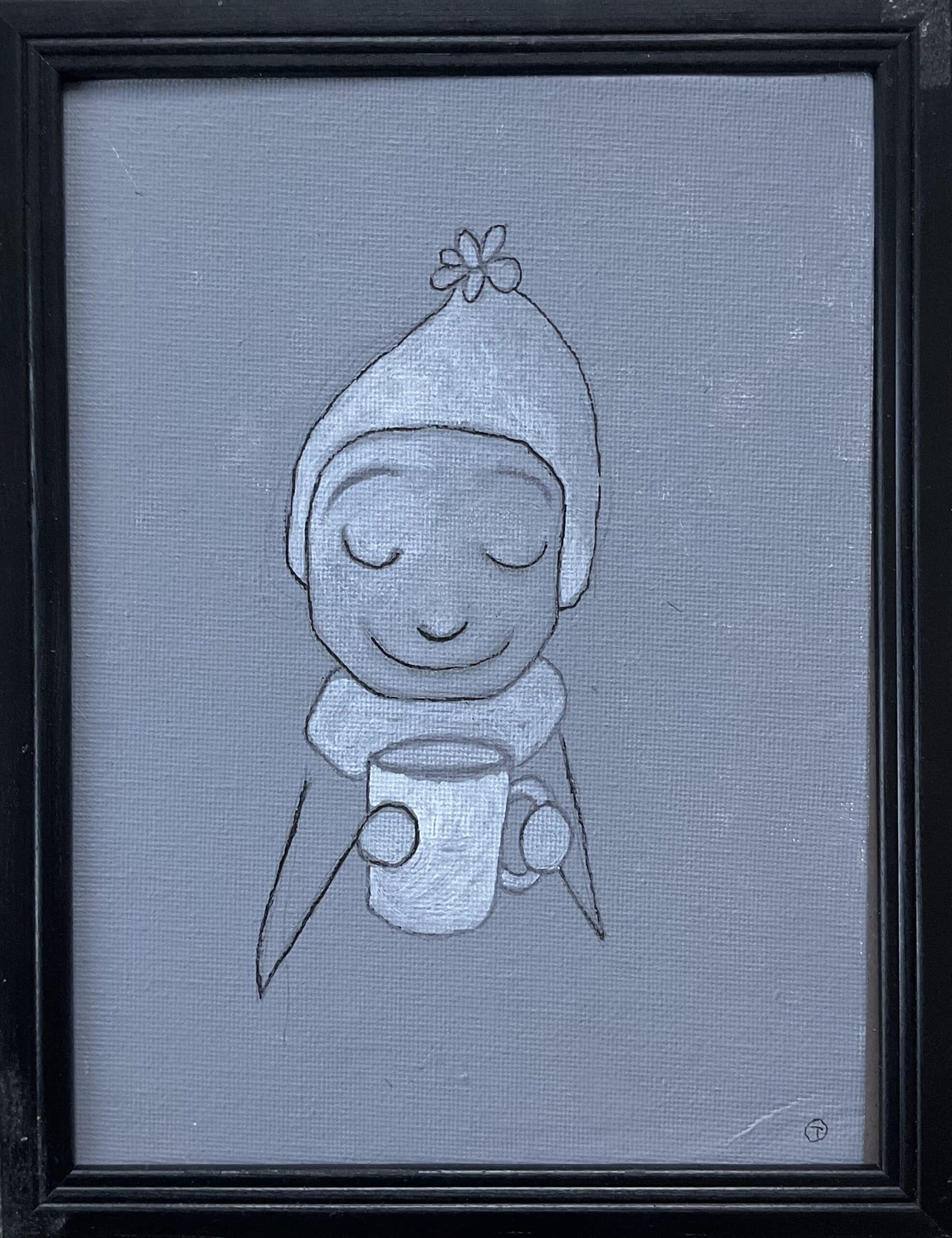 20x15cm Akryl Maleri - Kakao-tid