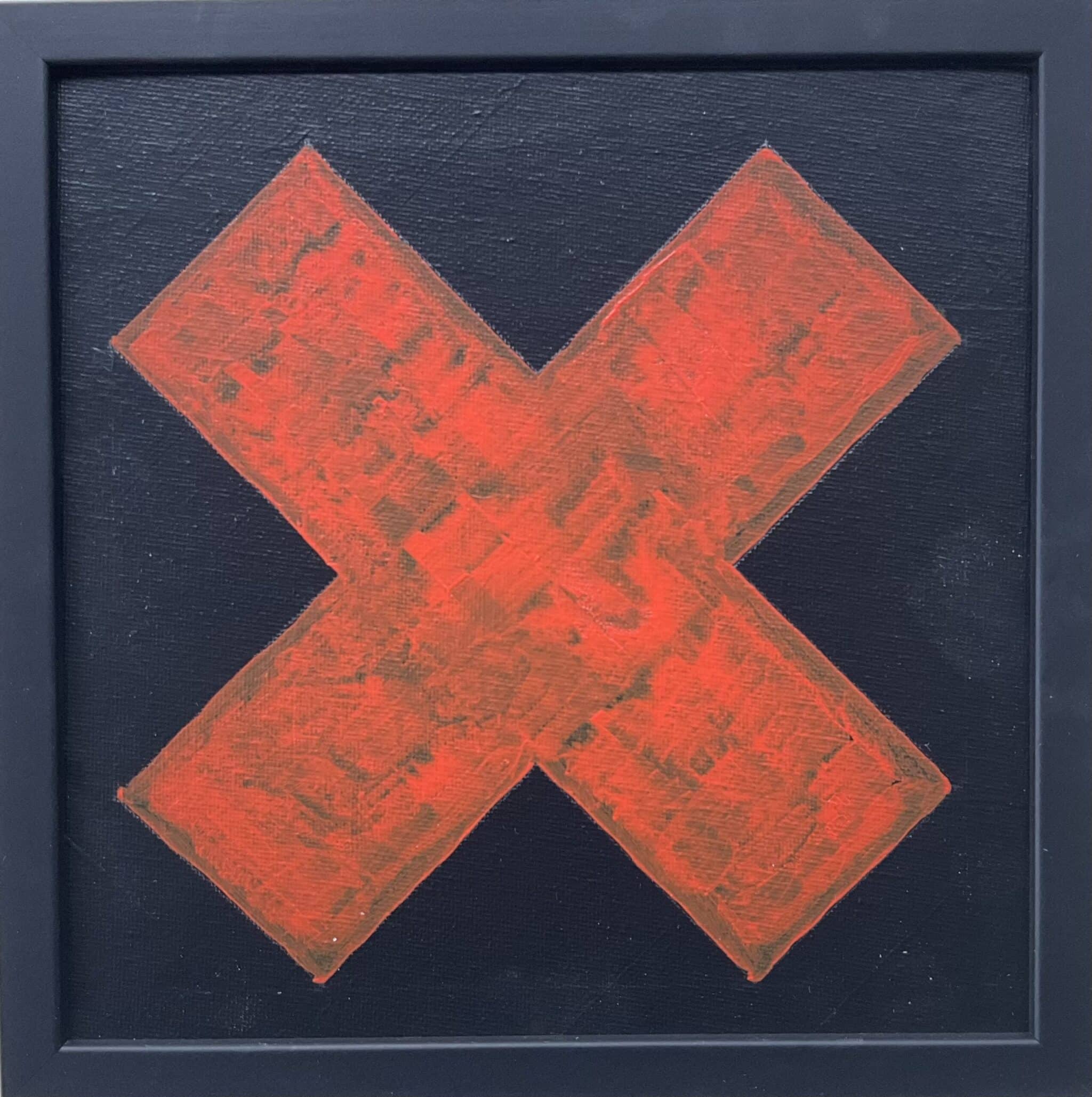 20x20cm Akryl Maleri - X