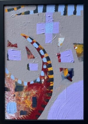30x21cm Akryl Maleri - Abstrakt 2