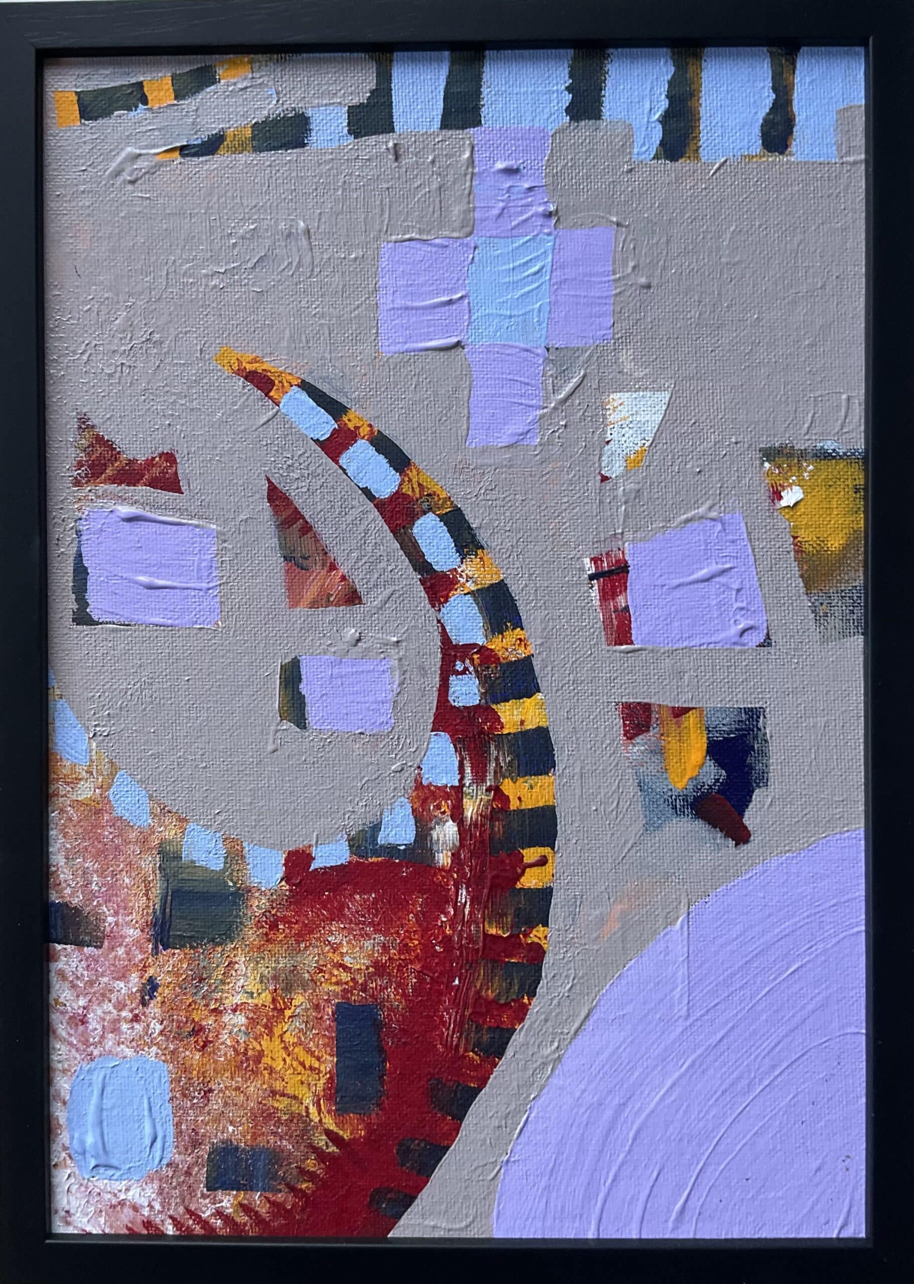 30x21cm Akryl Maleri - Abstrakt 2