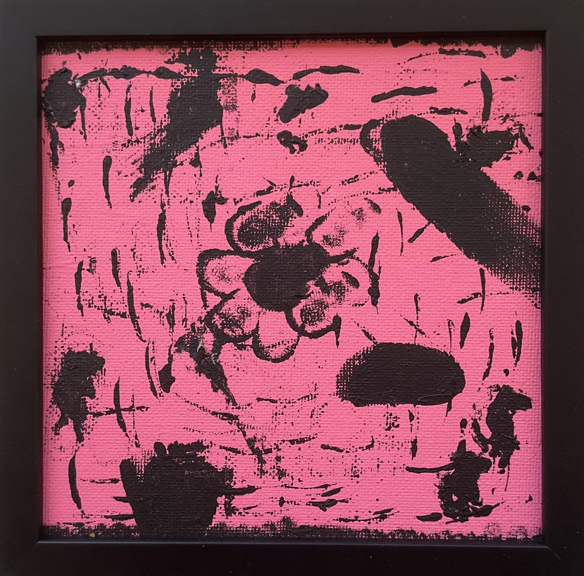 15x15cm Akryl Maleri - Flekket