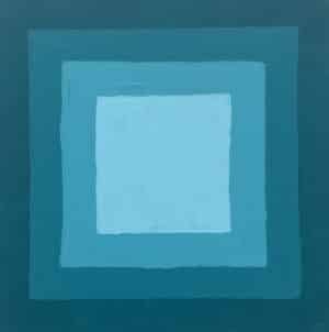 20x20cm Akryl Maleri - Turkise Kvadrater