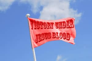 20x30cm Aluminiums Trykk - Victory under Jesus blood