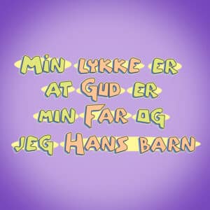 30x30cm Aluminiums Trykk - Min lykke