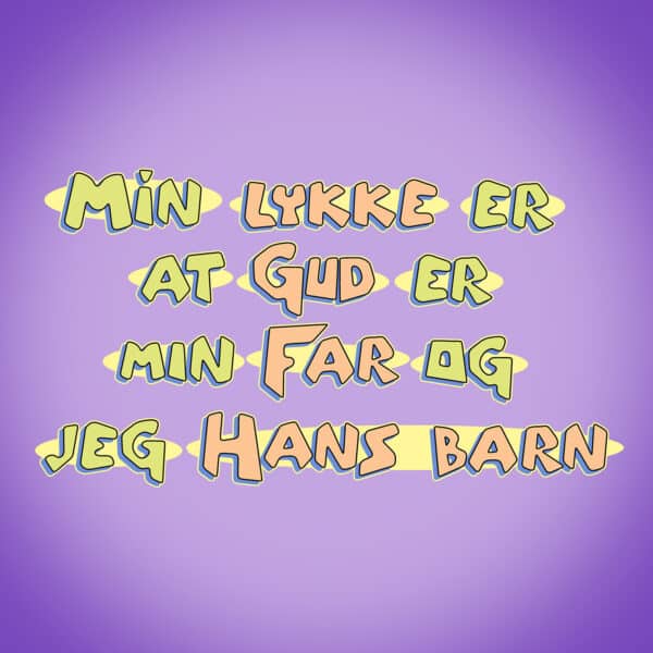 30x30cm Aluminiums Trykk - Min lykke
