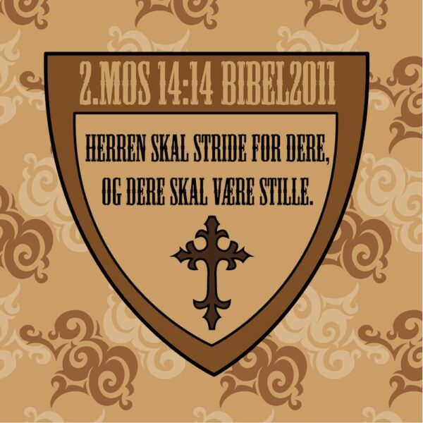 20x20cm Aluminiums Trykk - Herren skal stride for dere