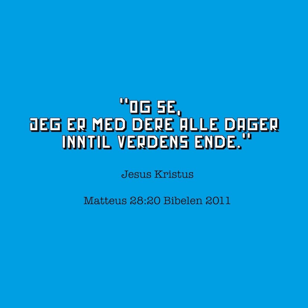 20x20cm Aluminiums Trykk - Jeg er med dere