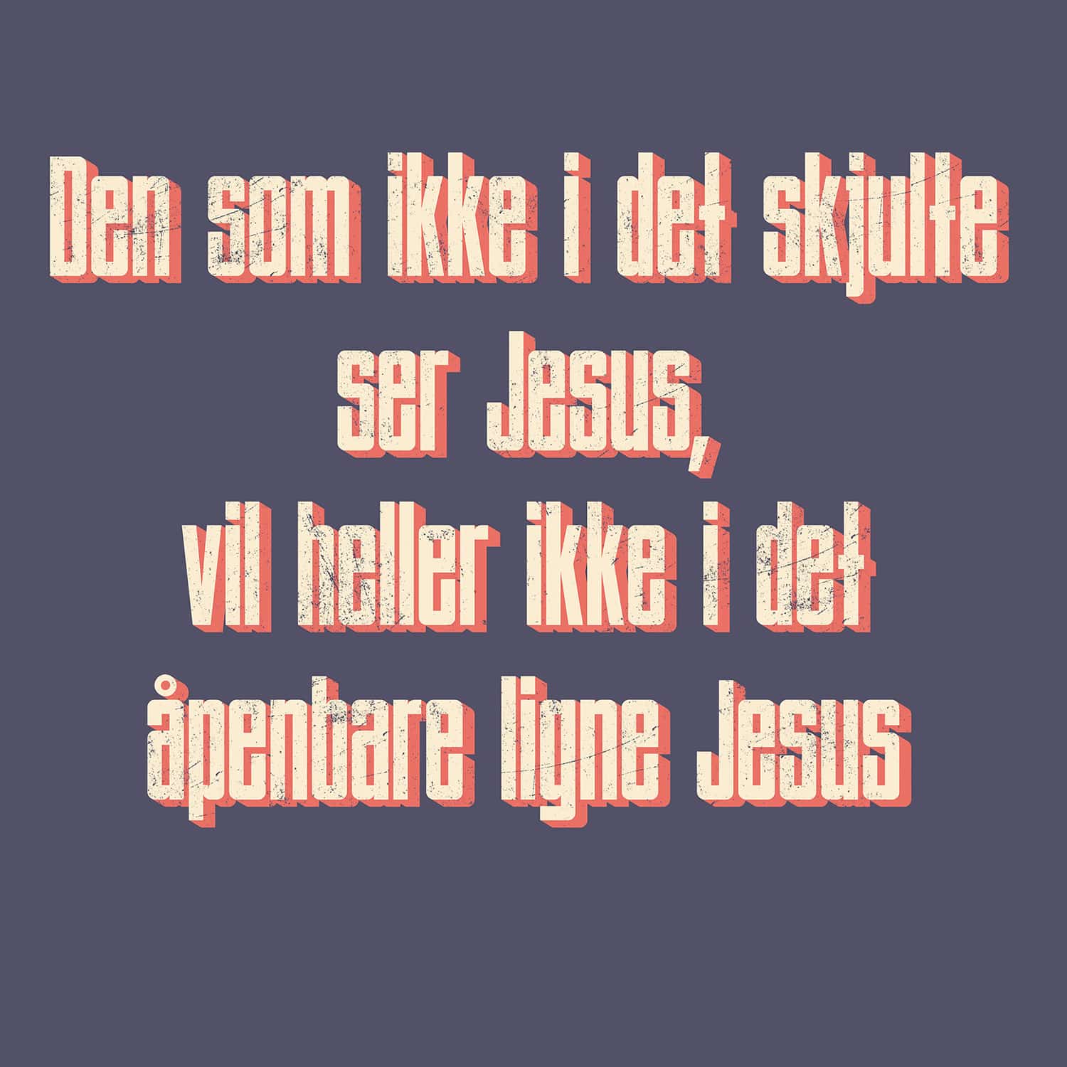 20x20cm Aluminiums Trykk - Ligne Jesus