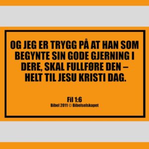 20x20cm Aluminiums Trykk - Og jeg er trygg