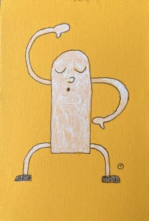 10x15cm Akryl Maleri - Dans