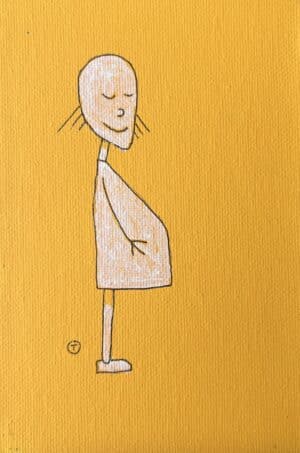 10x15cm Akryl Maleri - Ventende