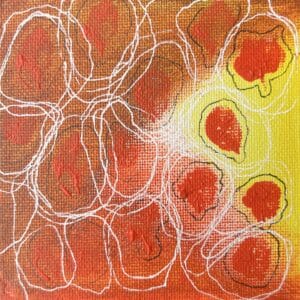 10x10cm Akryl Maleri - Høst