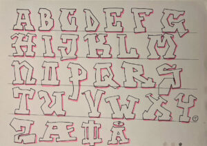 A4 Tegning - Alfabet Skisse 01